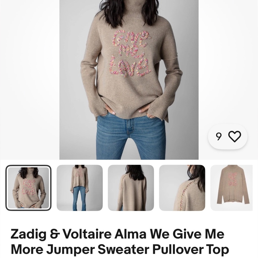 Zadig & Voltaire Brown Turtleneck Sweater